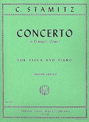 Bild des Verkufers fr Konzert D-Dur op.1fr Viola und Orchester : fr Viola und Klavier zum Verkauf von AHA-BUCH GmbH