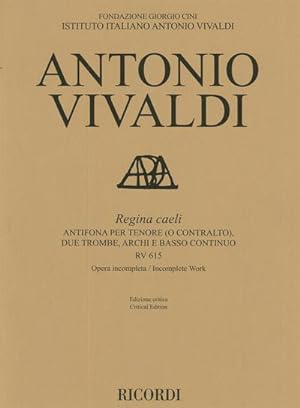 Seller image for Antonio Vivaldi, Regina caeli RV 6152 Trumpets, Strings and Basso Continuo : Partitur for sale by AHA-BUCH GmbH