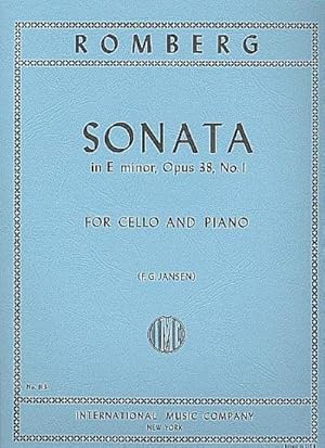 Bild des Verkufers fr Sonata e minor op.38,1for cello and piano zum Verkauf von AHA-BUCH GmbH