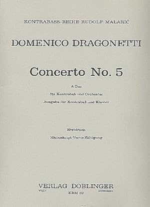 Bild des Verkufers fr Concerto A-Dur Nr.5fr Kontraba und Klavier zum Verkauf von AHA-BUCH GmbH
