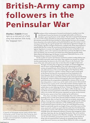 Bild des Verkufers fr British-Army Camp Followers in the Peninsular War. An original article from Historian, the magazine of The Historical Association, 2020. zum Verkauf von Cosmo Books