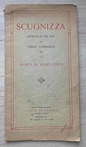 Immagine del venditore per Scugnizza. Operetta in tre atti venduto da Studio bibliografico De Carlo