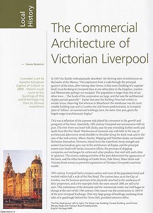 Imagen del vendedor de The Commercial Architecture of Victorian Liverpool. An original article from Historian, the magazine of The Historical Association, 2004. a la venta por Cosmo Books