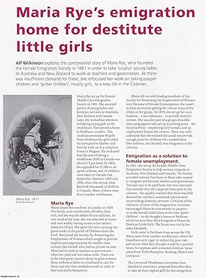 Seller image for Maria Rye's Emigration Home for Destitute Little Girls. An original article from Historian, the magazine of The Historical Association, 2020. for sale by Cosmo Books