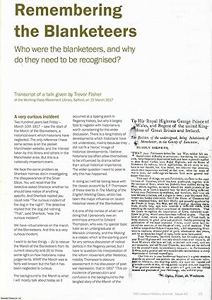 Immagine del venditore per 1817, The March of the Blanketeers. Who were the blanketeers and why have historians neglected this incident? An original article from North West Labour History Journal, 2017. venduto da Cosmo Books