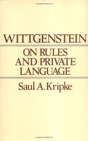 Bild des Verkäufers für Wittgenstein Rules and Private Language: An Elementary Exposition zum Verkauf von WeBuyBooks
