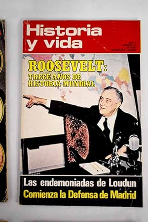 Immagine del venditore per Historia y Vida, n 55 OCTUBRE 1972:: Septiembre 1936: Cmo se constituy la Primera Junta de Defensa de Madrid; Mistinguette y Chevalier; Munich. Cuna del nazismo y del antinazismo; Las endemoniadas de Loudun; Fusilamiento del Emperador Maximiliano de Mxico; Franklin D. Roosevelt. Trece aos en la Historia del Mundo; La Legin Britnica en nuestra primera guerra carlista; Banquetes clebres. El Voto del Faisn; Stanley. El descubridor del Congo; El yate Vita y las relaciones entre Espaa y Mxico; Los acorazados Washington. El Canarias venduto da Alcan Libros