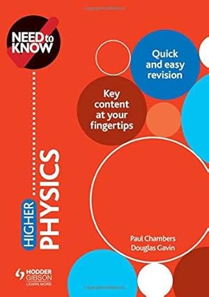 Bild des Verkufers fr Need to Know: Higher Physics zum Verkauf von WeBuyBooks 2