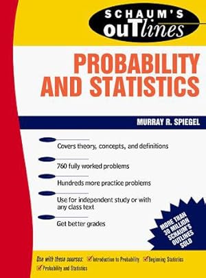 Bild des Verkufers fr Schaum's Outline of Theory and Problems of Probability and Statistics (Schaum's Outline S.) zum Verkauf von WeBuyBooks