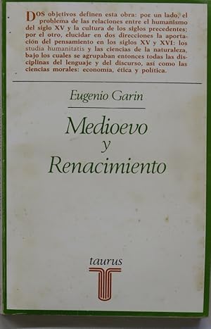 Bild des Verkufers fr Medievo y Renacimiento estudios e investigaciones zum Verkauf von Librera Alonso Quijano