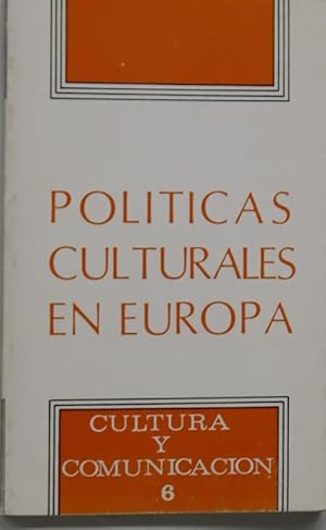 Seller image for Polticas culturales en Europa for sale by Librera Alonso Quijano