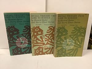 Seller image for Social Thought from Lore to Science, 3 Volume Set for sale by Chamblin Bookmine