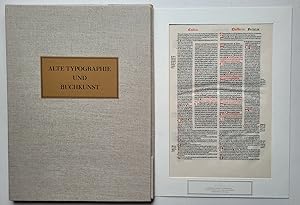 Alte Typographie und Buchkunst. Originalblätter aus Büchern des 15. und 16. Jahrhunderts. Hrsg. v...