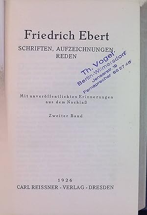 Imagen del vendedor de Schriften, Aufzeichnungen, Reden ; Bd. 2 a la venta por books4less (Versandantiquariat Petra Gros GmbH & Co. KG)