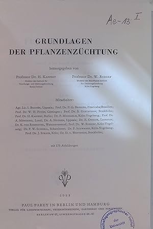 Imagen del vendedor de Grundlagen der Pflanzenzchtung Handbuch der Pflanzenzchtung, Bd. 1 a la venta por books4less (Versandantiquariat Petra Gros GmbH & Co. KG)