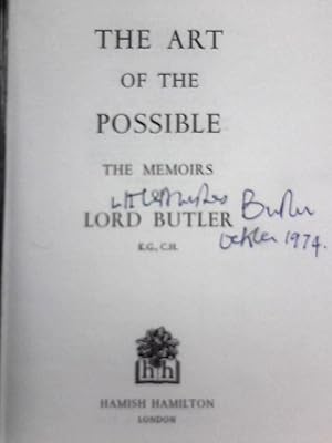 Bild des Verkufers fr The Art of the Possible: The Memoirs of Lord Butler zum Verkauf von World of Rare Books