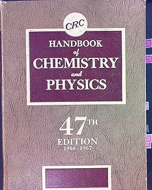 Bild des Verkufers fr Handbook of Chemistry and Physics: A Ready-Reference Book of Chemical and Physical Data zum Verkauf von books4less (Versandantiquariat Petra Gros GmbH & Co. KG)