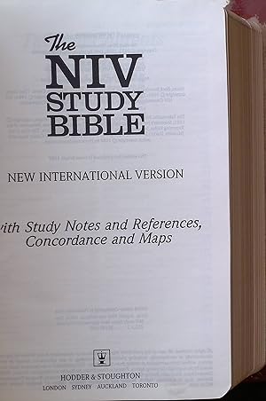 Bild des Verkufers fr The NIV Study Bible, New International Version zum Verkauf von books4less (Versandantiquariat Petra Gros GmbH & Co. KG)