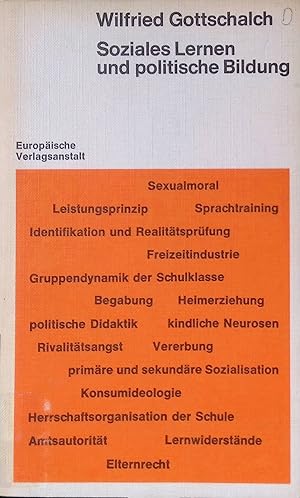 Bild des Verkufers fr Soziales Lernen und politische Bildung. zum Verkauf von books4less (Versandantiquariat Petra Gros GmbH & Co. KG)
