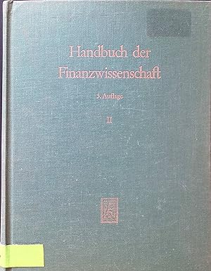 Immagine del venditore per Handbuch der Finanzwissenschaft, Bd. 2 venduto da books4less (Versandantiquariat Petra Gros GmbH & Co. KG)