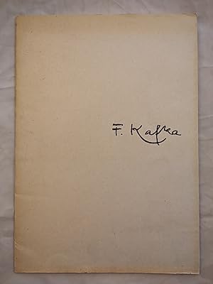 Franz Kafka Gedenkblatt. Anlässlich der 80. Wiederkehr seines Geburtstages am 3. Juli 1963. MIT S...