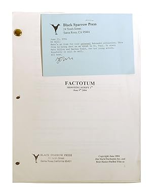 FACTOTUM ORIGINAL SCRIPT Shooting Script 1st June 9th 2004