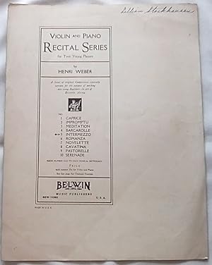 Image du vendeur pour Intermezzo: Violin and Piano Recital Series for Two Young Players mis en vente par P Peterson Bookseller