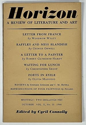 Bild des Verkufers fr HORIZON. A Review of Literature and Art. Vol. X, No. 58. October, 1944 zum Verkauf von Tavistock Books, ABAA