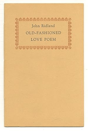 Bild des Verkufers fr Old-Fashioned Love Poem zum Verkauf von Between the Covers-Rare Books, Inc. ABAA