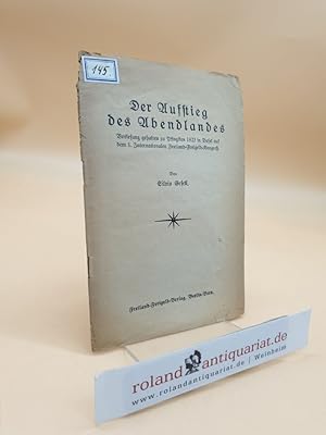 Seller image for Der Aufstieg des Abendlandes Silvio Gesell for sale by Roland Antiquariat UG haftungsbeschrnkt