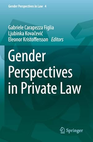 Bild des Verkufers fr Gender Perspectives in Private Law zum Verkauf von AHA-BUCH GmbH