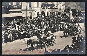 Ansichtskarte Kaiser-Jubiläums-Huldigungs-Festzug Wien 12. Juni 1908, Nationalitäten Gruppe (Stra...