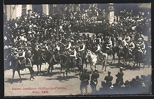 Ansichtskarte Wien, Kaiserhuldigung 12. Juni 1908, der Jubiläumsfestzug