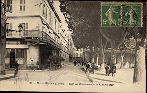Ansichtskarte / Postkarte Montélimar Drôme, Café du Commerce, Straßenpartie