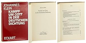Bild des Verkufers fr Kampf um Gott in der deutschen Dichtung. zum Verkauf von Antiquariat Lehmann-Dronke