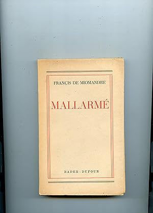 Image du vendeur pour MALLARM mis en vente par Librairie CLERC