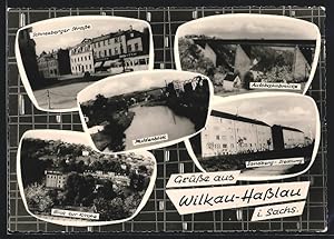 Image du vendeur pour Ansichtskarte Wilkau-Hasslau i. Sachs., Sandberg-Siedlung, Autobahnbrcke, Muldenblick mis en vente par Bartko-Reher