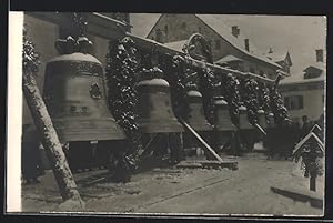 Ansichtskarte Appenzell, Neue Glocken auf einem Gestell, 1923