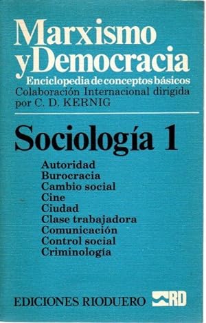 Bild des Verkufers fr Marxismo y democracia. Sociologa 1 . zum Verkauf von Librera Astarloa