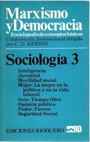 Bild des Verkufers fr Marxismo y democracia. Sociologa 3 . zum Verkauf von Librera Astarloa