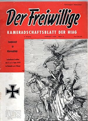 Seller image for Der Freiwillige. Kameradschaftsblatt der HIAG 4. Jg, Heft 8, August 1959 for sale by Antiquariat Jterbook, Inh. H. Schulze