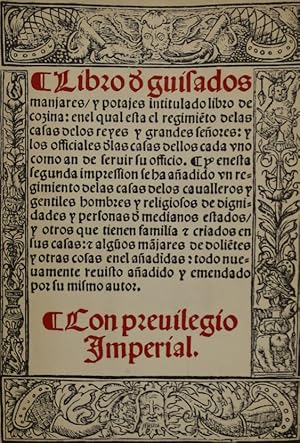 Imagen del vendedor de Libro de guisados, manjares y potajes, intitulado Libro de cozina a la venta por Librera Alonso Quijano