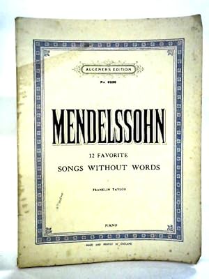 Bild des Verkufers fr 12 Favorite Songs Without Words zum Verkauf von World of Rare Books