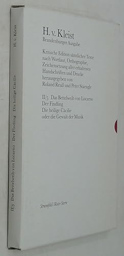 Brandenburger Ausgabe II/5: Das Bettelweib von Locarno, Der Findling, Die Heilige Cacilie oder de...