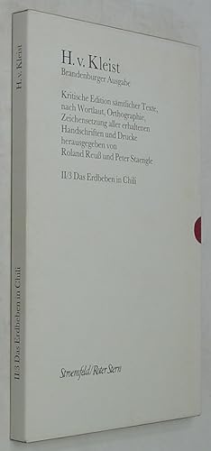 Bild des Verkufers fr Brandenburger Ausgabe II/3.: Das Erdbeben in Chili zum Verkauf von Powell's Bookstores Chicago, ABAA