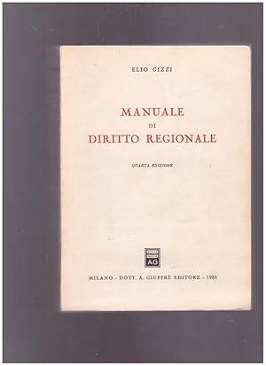 Imagen del vendedor de Manuale di diritto regionale a la venta por librisaggi