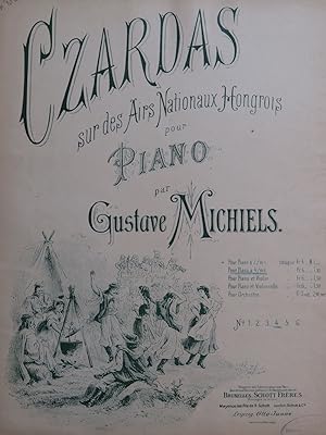 MICHIELS Gustave Czardas No 4 Piano 4 mains ca1905