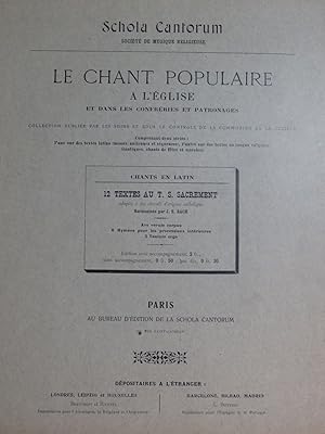 BACH J. S. 12 Textes au T. S. Sacrement Chant Orgue