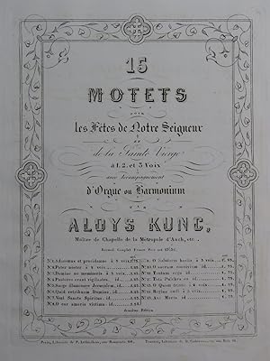 KUNC Aloys Quid Retribuam Domino Chant Orgue ou Harmonium ca1875