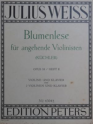 WEISS Julius Blumenlese op 38 Heft II Violon Piano